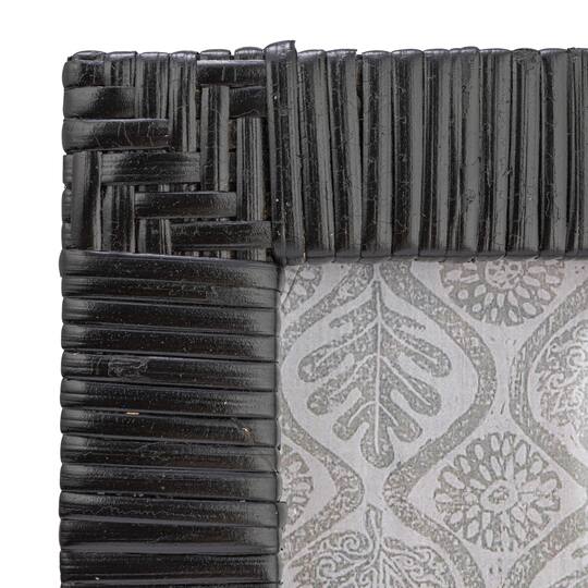 Hello Honey® Black Handwoven Rattan Photo Frame